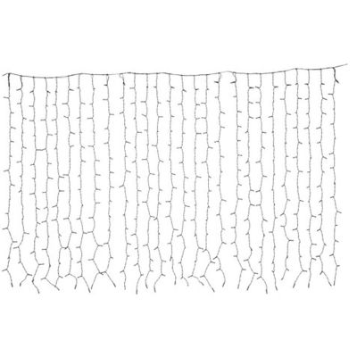 16. LAMPKI CHOINKOWE KURTYNA ŚWIETLNA 200x70CM ZEW LED CIEPŁY BIAŁY FLASH