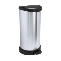 Curver Deco Bins 3253922150002 Okrągły Czarny, Srebrny