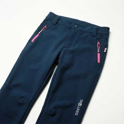 4. Spodnie softshellowe dziewczęce/chłopięce Trollkids Kids Fjell Softshell Pant granatowe (117-114)