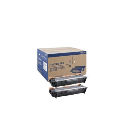 2. Brother TN-3380TWIN kaseta z tonerem 2 szt. Oryginalny Czarny