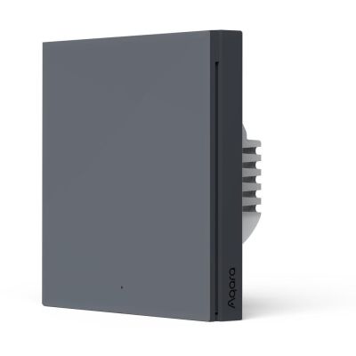 4. AQARA SMART WALL SWITCH H1 GREY (NO NEUTRAL, SINGLE ROCKER)