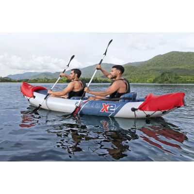 2. Bestway 65077 / 25 kajak sportowy 1 os. Wielobarwny Kopolimer akrylonitrylo-butadieno-styrenowy (ABS), Aluminium, Polipropylen (PP), Polichlorek winylu (PVC) Nadmuchiwany kajak