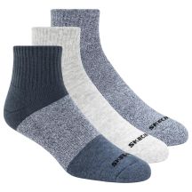 Skechers 3pk Mens Qtr Colorbloc Socks S118998-BLU Wielokolorowe 41-46