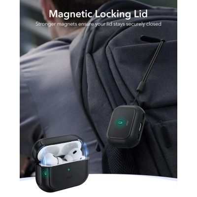 7. Etui ESR Orbit HaloLock MagSafe na AirPods Pro 3 - czarne
