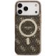 3. Etui Guess IML 4G Background MagSafe na iPhone 17 Pro - brązowe