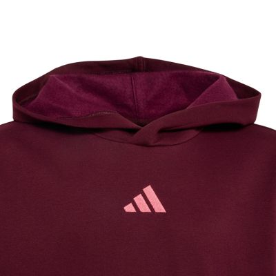 3. Bluza dla dzieci adidas Essentials Hoodie bordowa KT3380