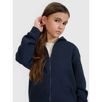 2. Bluza dresowa rozpinana z kapturem dziewczęca 4F 4FJWMM00TSWSF1861-31S