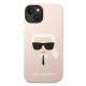 3. Etui Karl Lagerfeld Silicone Karl's Head na iPhone 14 Plus - różowe