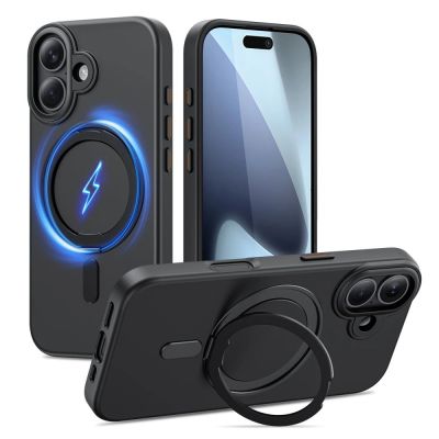 Etui Tech-Protect MagRing MagSafe na iPhone 17 - czarny mat