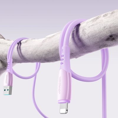 9. Kabel Joyroom S-A59 Vibrant Series 3A USB-A - Lightning 1,2m - fioletowy