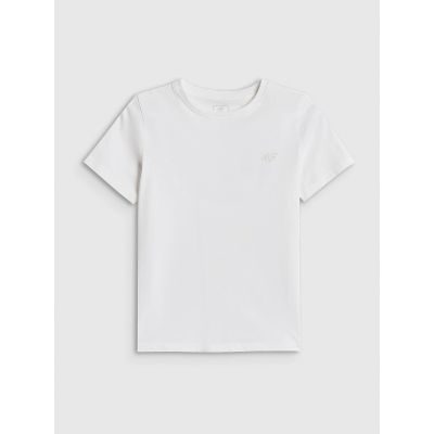 7. T-shirt regular gładki dziewczęcy 4F 4FJRMM00TTSHF3553-10S