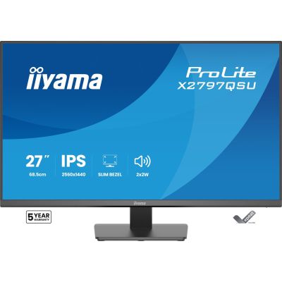 16. iiyama ProLite X2797QSU-B1 monitor komputerowy 68,6 cm (27") 2560 x 1440 px Quad HD LED Czarny