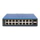 3. Przemysłowy switch 16x 1000Base-TX + 2x uplink 1000Base-FX (bez modułu) DIN rozszerzony zakres temp.