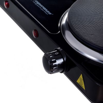 5. ESPERANZA KUCHENKA ELEKTRYCZNA YELLOWSTONE 1500W + 1000W CZARNA EKH014K