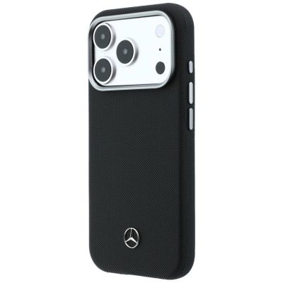 2. Etui Mercedes Leather Semi Wrap Wood Effect MagSafe na iPhone 17 Pro Max - czarne