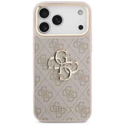3. Etui Guess 4G Big 4G Classic Logo Big Strap Metal Buttons na iPhone 17 Pro Max - różowe