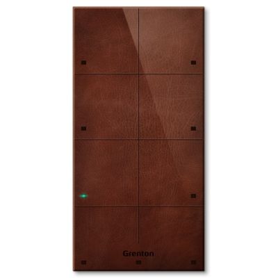 2. Grenton Panel dotykowy/ 8 pól dotykowych/ TF-Bus/ ciemny, wykonany z naturalnej skóry front