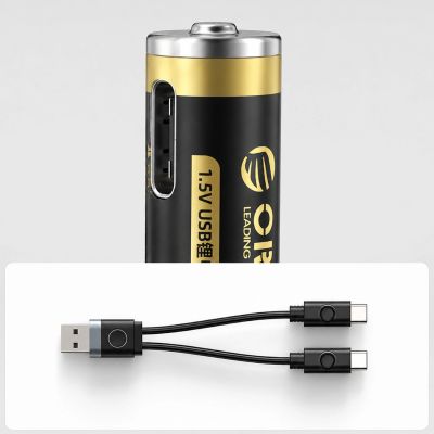 8. Bateria litowa Orico Ener-G EG7C AAA 1,5 V 500mWh akumulator USB-C z kablem ładującym 2 szt.