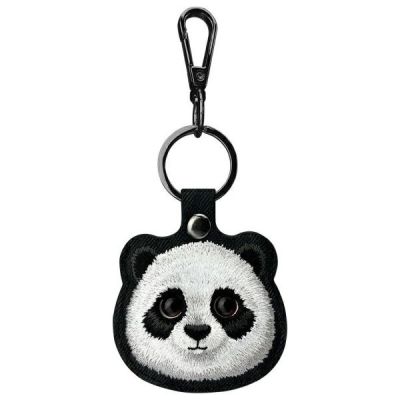 4. Zestaw Nimmy Big Eyed Pet 2.0 Panda 3w1 torebka na telefon + portfel + etui na lokalizator - czarny