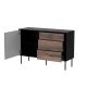 2. Komoda 1D3S CORTINA 120x40x81 czarny/orzech