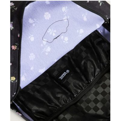 4. Plecak szkolny Vans Old Skool Classic Backpack 22L Czarny kwiaty kwiatki - VN000H56HTL
