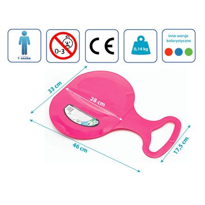 3. ŚLIZG JABŁUSZKO ZJAZDOWE APPLE RÓŻOWE