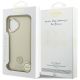 8. Etui Guess Grained Strass Logo MagSafe na iPhone 17 - beżowe