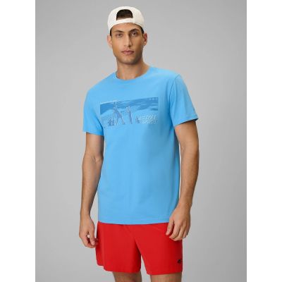 T-shirt reagular z nadrukiem męski 4F 4FWSS26TTSHM3035-33S