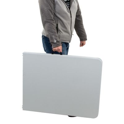 13. STÓŁ CATERINGOWY SKŁADANY W WALIZKĘ 180x70CM MAX.100KG BIAŁY