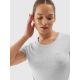 3. T-shirt elastyczny slim gładki damski 4F