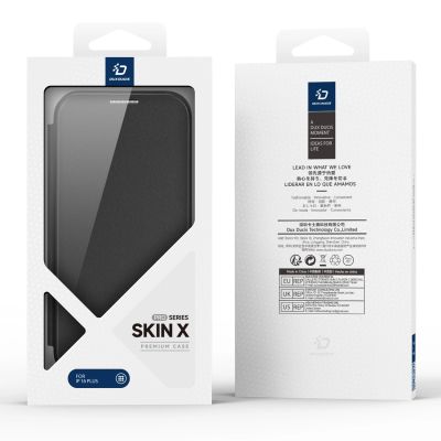 12. Etui Dux Ducis Skin X Pro na iPhone 16 z MagSafe i klapką - czarne