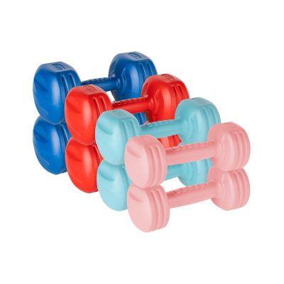 7. Zestaw hantelek bitumicznych 20kg ( 2x1kg + 2x2kg + 2x3kg + 2x4kg ) , REBEL ACTIVE