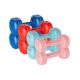 7. Zestaw hantelek bitumicznych 20kg ( 2x1kg + 2x2kg + 2x3kg + 2x4kg ) , REBEL ACTIVE