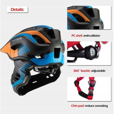 2. Rockbros kask rowerowy dziecięcy 48-54cm
