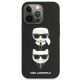3. Etui Karl Lagerfeld Saffiano Karl&Choupette Head na iPhone 13 Pro / 13 - czarne