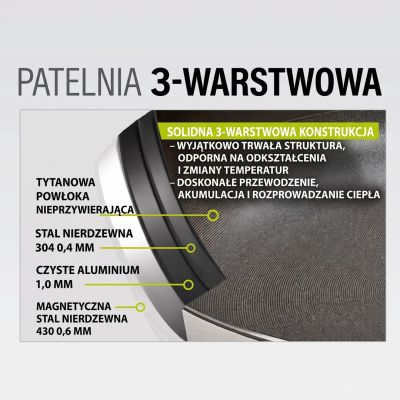 4. Patelnia z pokrywką TITANCORE 20cm MR-1260-20 MAESTRO