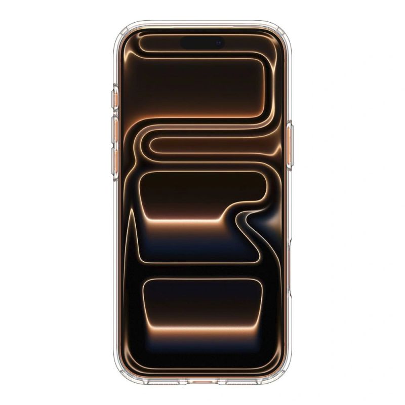 3. Etui Spigen Ultra Hybrid MagSafe na iPhone 17 Pro - przezroczysto-pomarańczowe