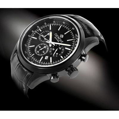 2. Zegarek Męski Giewont Chronograph Sapphire Czarny GW7650-A4