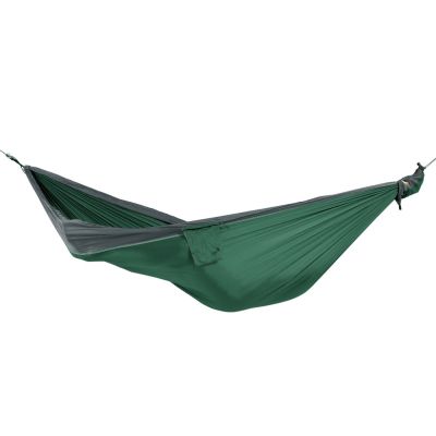 Ticket To The Moon TRAVEL HAMMOCK - Original Hamak wiszący 2 os. Nylon Ciemny Zielony, Jasny Szary