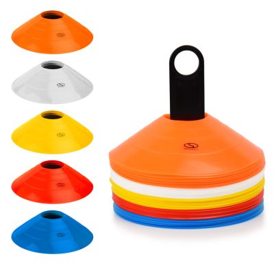 Pachołki talerzyki stożkowe 50szt. + stojak / TT50-19MULTI