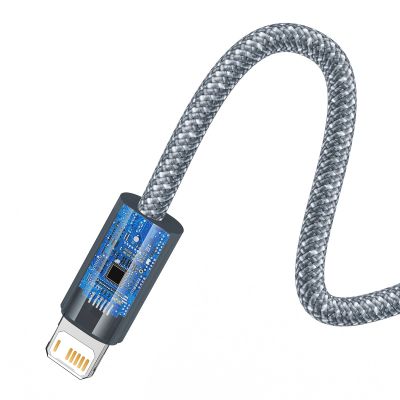 4. Baseus kabel do iPhone USB - Lightning 2m, 2,4A szary (CALD000516)