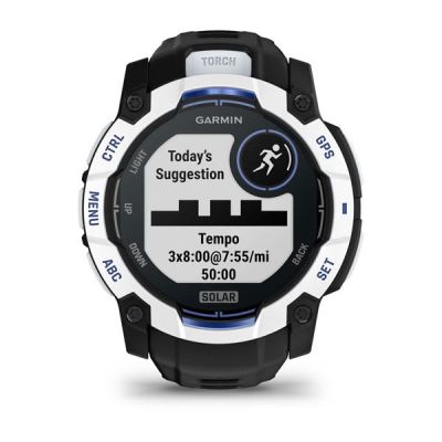10. Smartwatch Garmin Instinct 3 Solar 010-02935-03 50mm czarno-biały