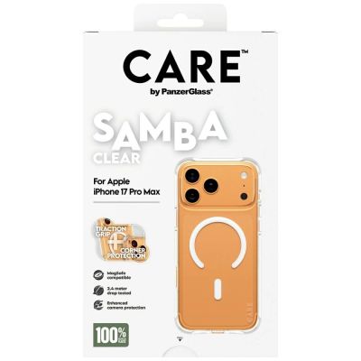 5. Etui CARE by PanzerGlass Fashionable Samba w. White MagSafe na iPhone 17 Pro Max - przezroczyste