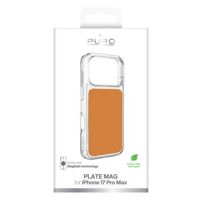 2. Etui Puro Plate Mag na iPhone 17 Pro Max kompatybilne z MagSafe - pomarańczowe