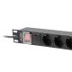 4. LANBERG LISTWA ZASILAJĄCA RACK PDU 19" (1U, 16A, 8X SHUKO, 2M, CZARNA) PDU-08F-0200-BK