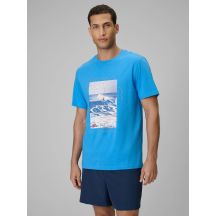 T-shirt regular z nadrukiem męski 4F 4F 4FWSS26TTSHM2783-33S