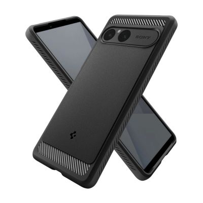 11. Etui Spigen Rugged Armor na Sony Xperia 10 VII - czarny mat