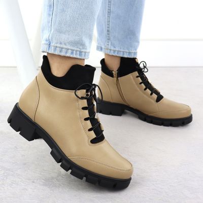 6. Botki damskie beżowe Jezzi RMR23123