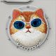 8. Etui Nimmy Glasses Cool Cat MagSafe na iPhone 16 Pro Max - szare