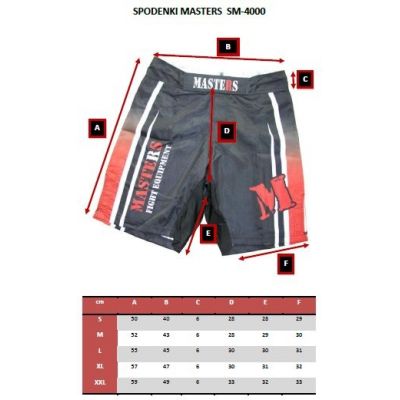 3. (P) Spodenki do MMA MASTERS - SM-4000 PROMOCJA!!!
